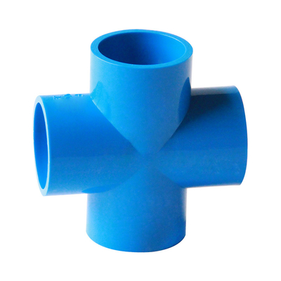 Голубой диаметр штуцеров трубы водопровода дренажа PVC цвета большой локоть 90 Deg