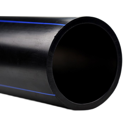PE Синий или черный с синими полосами HDPE водопроводные трубы для водоснабжения