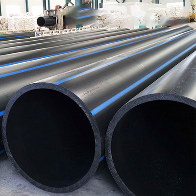 14001 Сертифицированные трубы водоснабжения из HDPE с голубой полосой