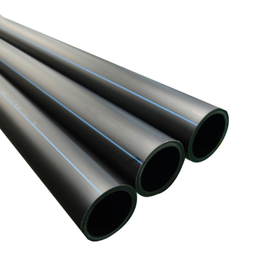 Прочные трубы водоснабжения из HDPE в черном/синем цвете (2,3-117,6 мм)
