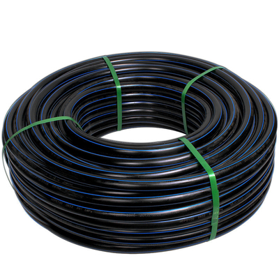 PE HDPE водопроводные трубы Длина по требованиям клиента Синий или черный с синей полосой
